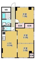 第二片野ハイツ東館の物件間取画像